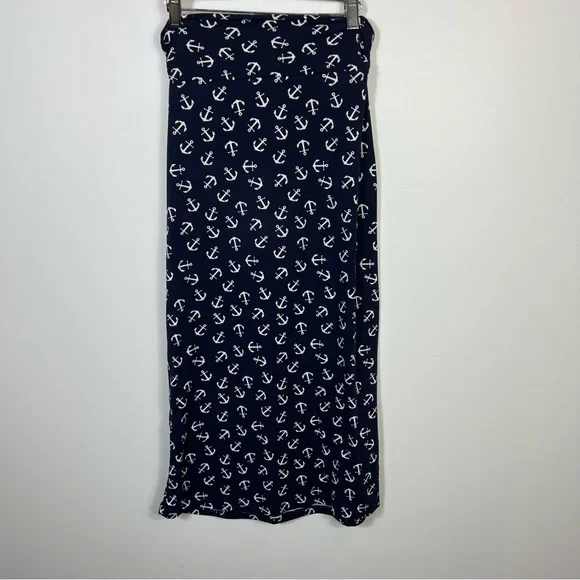 Rue21 | Skirts | Anchor Maxi Dress Small Blue And White | Poshmark